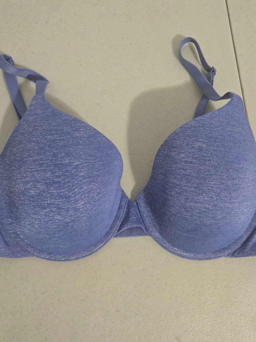 Victoria’s Secret Uplift Semi Demi Underwire Bra Size 34D Heathered Blue